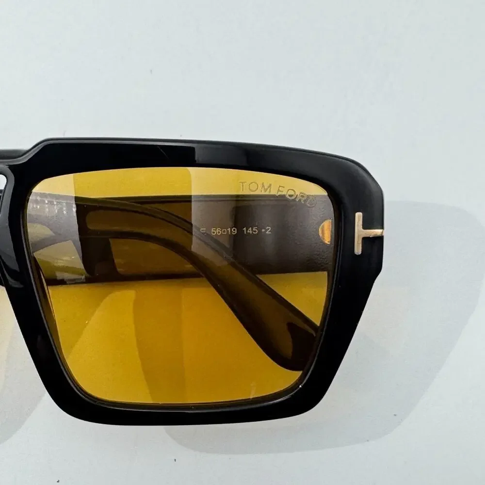 Tom Ford Sunglasses Redford TF1153 01E Black Navigator Frame Brown Lens 56mm New
